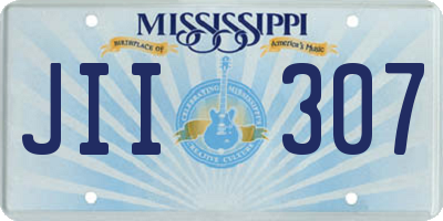 MS license plate JII307