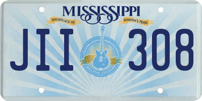 MS license plate JII308