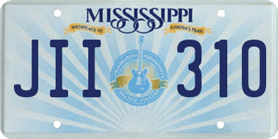 MS license plate JII310