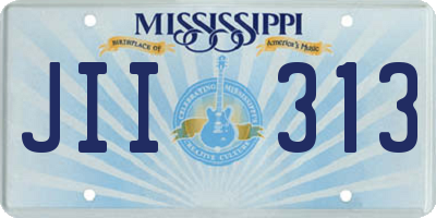 MS license plate JII313
