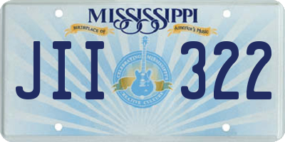 MS license plate JII322