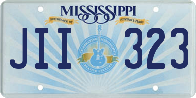 MS license plate JII323