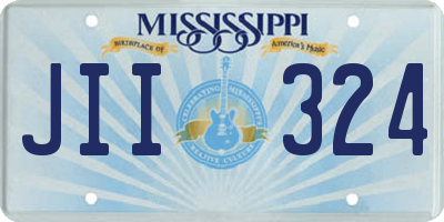 MS license plate JII324