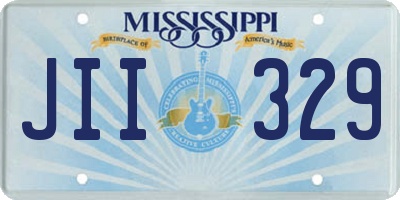 MS license plate JII329