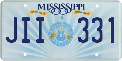 MS license plate JII331