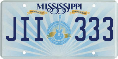MS license plate JII333