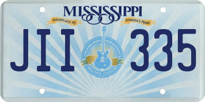 MS license plate JII335
