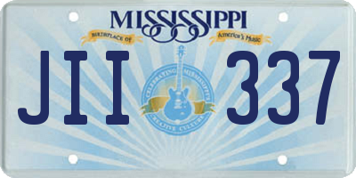 MS license plate JII337