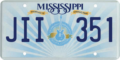 MS license plate JII351