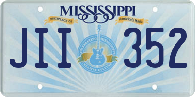 MS license plate JII352