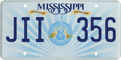 MS license plate JII356