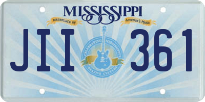 MS license plate JII361