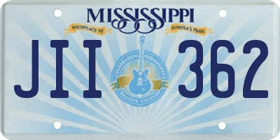 MS license plate JII362