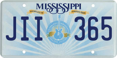 MS license plate JII365