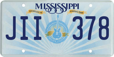 MS license plate JII378