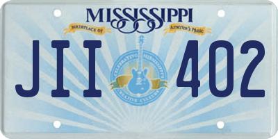 MS license plate JII402