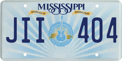 MS license plate JII404