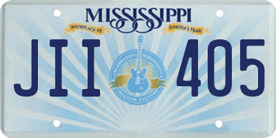 MS license plate JII405