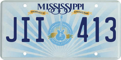 MS license plate JII413