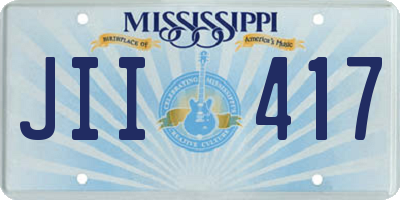 MS license plate JII417