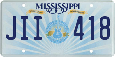 MS license plate JII418