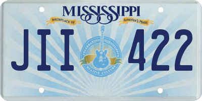 MS license plate JII422