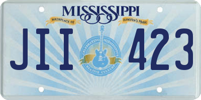 MS license plate JII423
