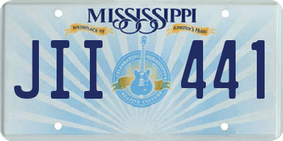 MS license plate JII441