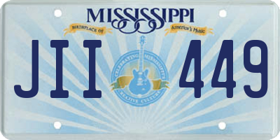 MS license plate JII449