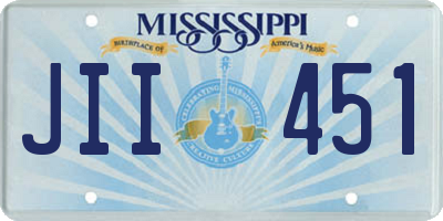 MS license plate JII451