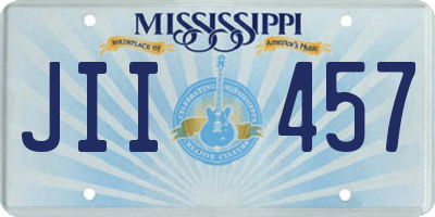 MS license plate JII457