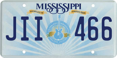 MS license plate JII466