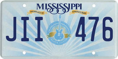 MS license plate JII476