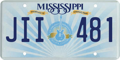 MS license plate JII481