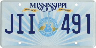 MS license plate JII491