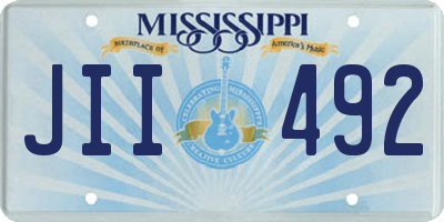 MS license plate JII492