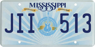 MS license plate JII513