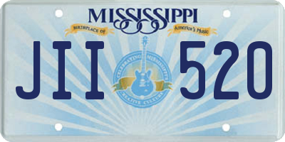MS license plate JII520
