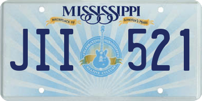 MS license plate JII521