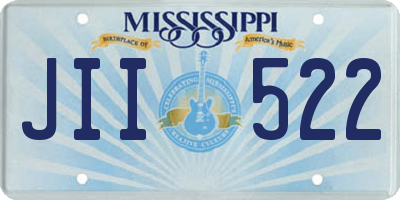 MS license plate JII522