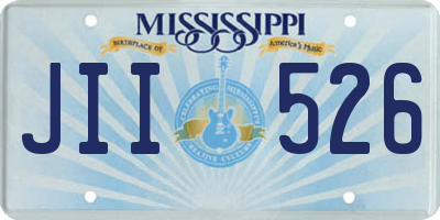 MS license plate JII526
