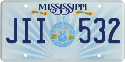 MS license plate JII532