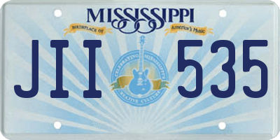 MS license plate JII535