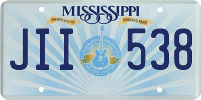 MS license plate JII538