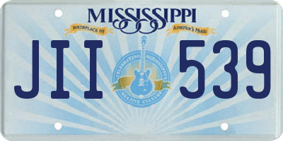 MS license plate JII539