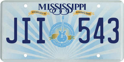 MS license plate JII543