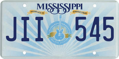 MS license plate JII545