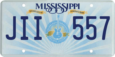 MS license plate JII557