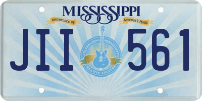 MS license plate JII561