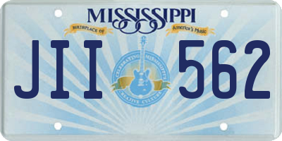 MS license plate JII562